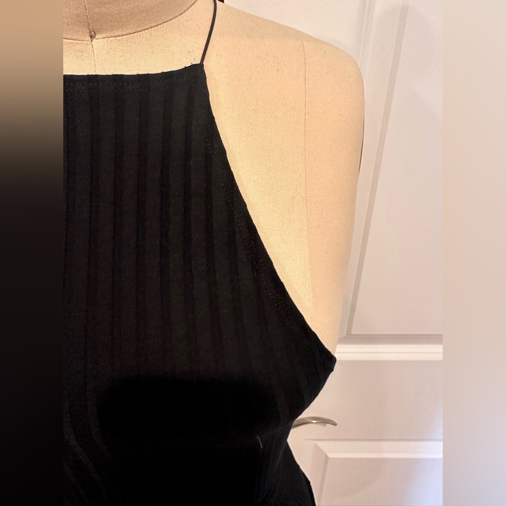 NWT - urban outfitters black ribbed high neck tank top - Picture 4 of 5